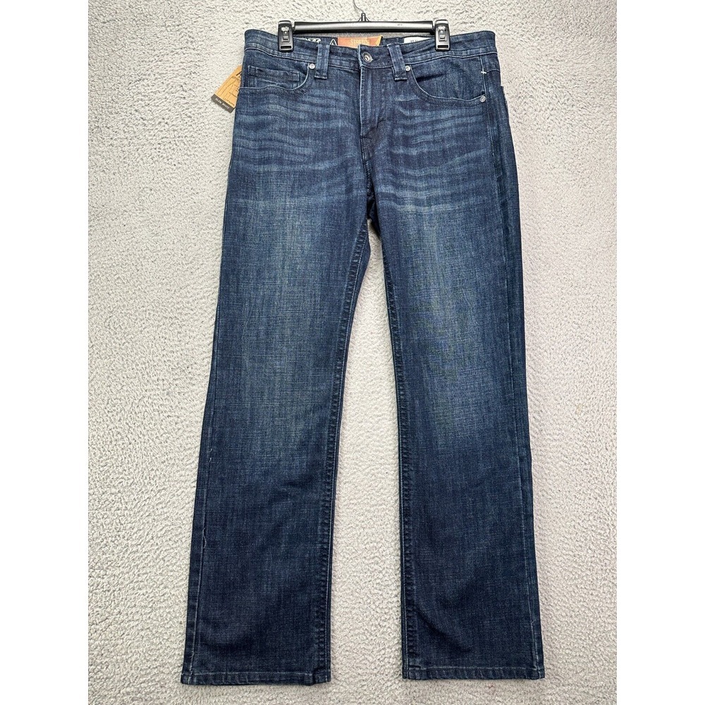 T.K. Axel Jeans Mens 32X32 Second To‎ None Blue Distressed Slim Boot Stretch NEW
